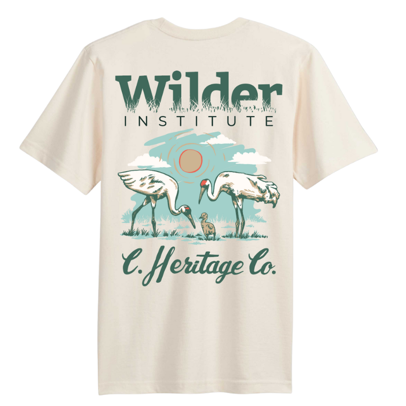 T-shirt C Heritage Co. X Wilder Institute Grue Blanche