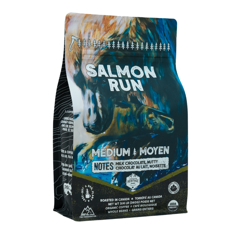 "Salmon Run" Organic Coffee - Canadian Heritage Roasting Co.