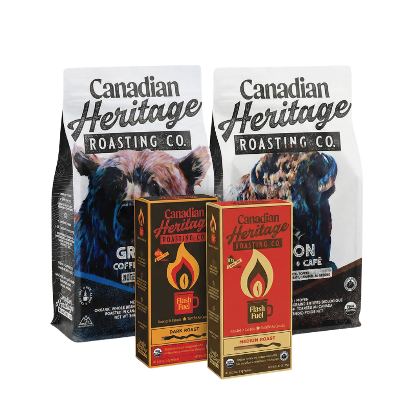Best Seller Bundle | 2 Organic Coffee Bags + 2 Flash Fuel Matchboxes | Free Shipping Included
