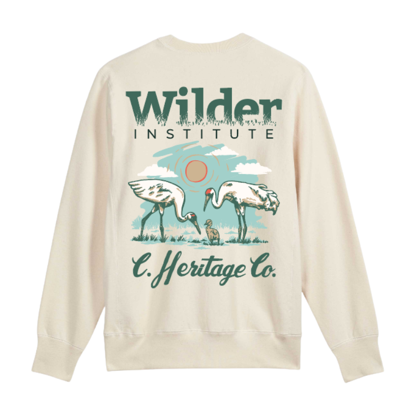 C Heritage Co. X Wilder Institute Whooping Crane Camp Crewneck Sweater