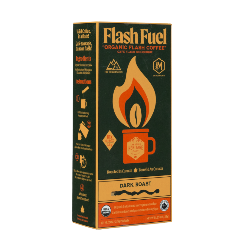 Flash Fuel Organic Instant Coffee - Single Serve Matchbox